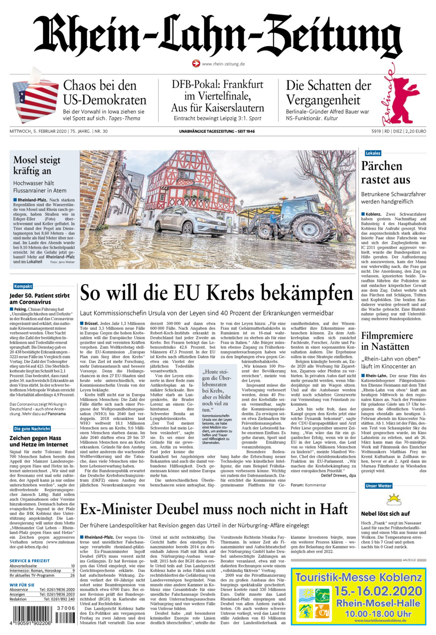 RheinLahnZeitung Diez vom Mittwoch, 05.02.2020 Rhein Zeitung