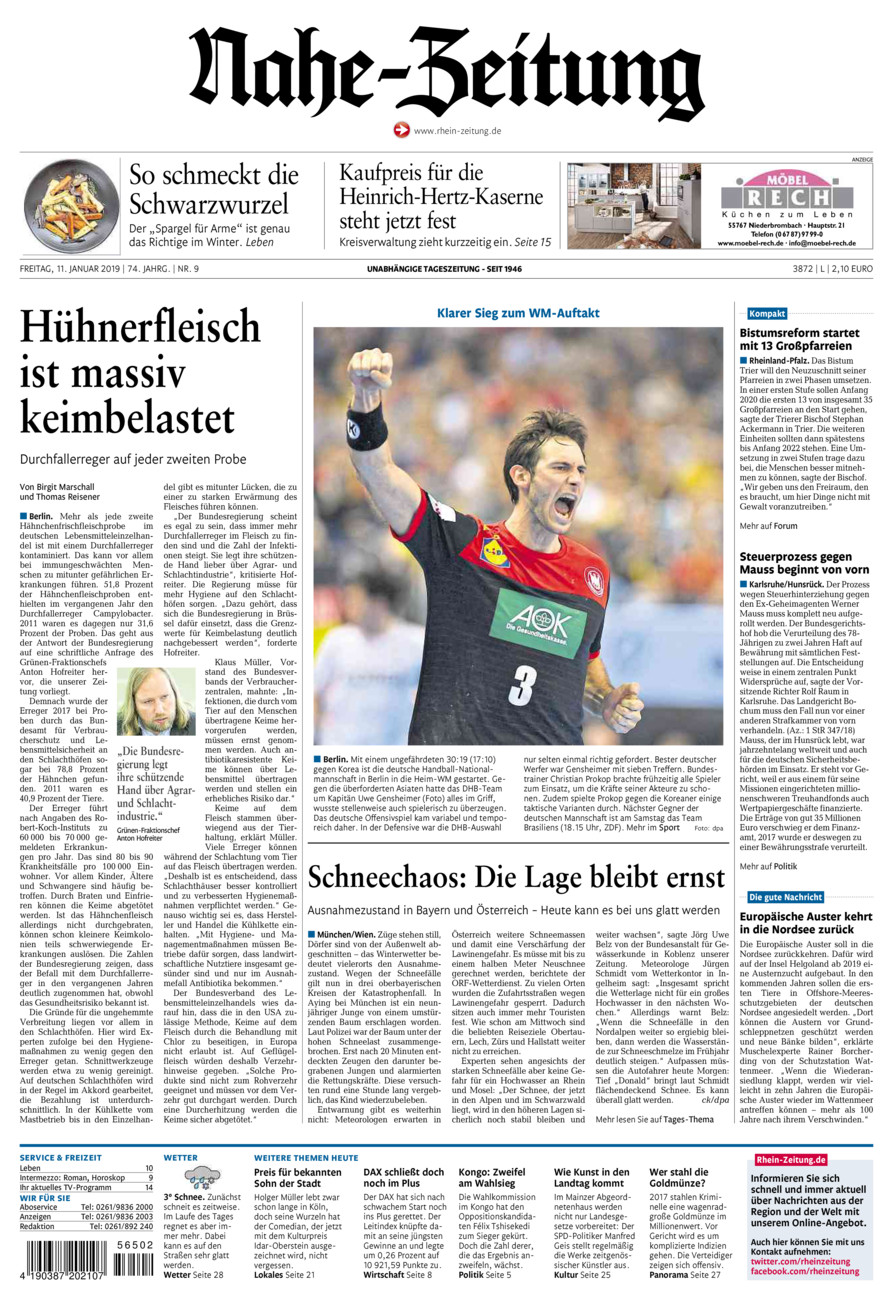Nahe-Zeitung vom Freitag, 11.01.2019