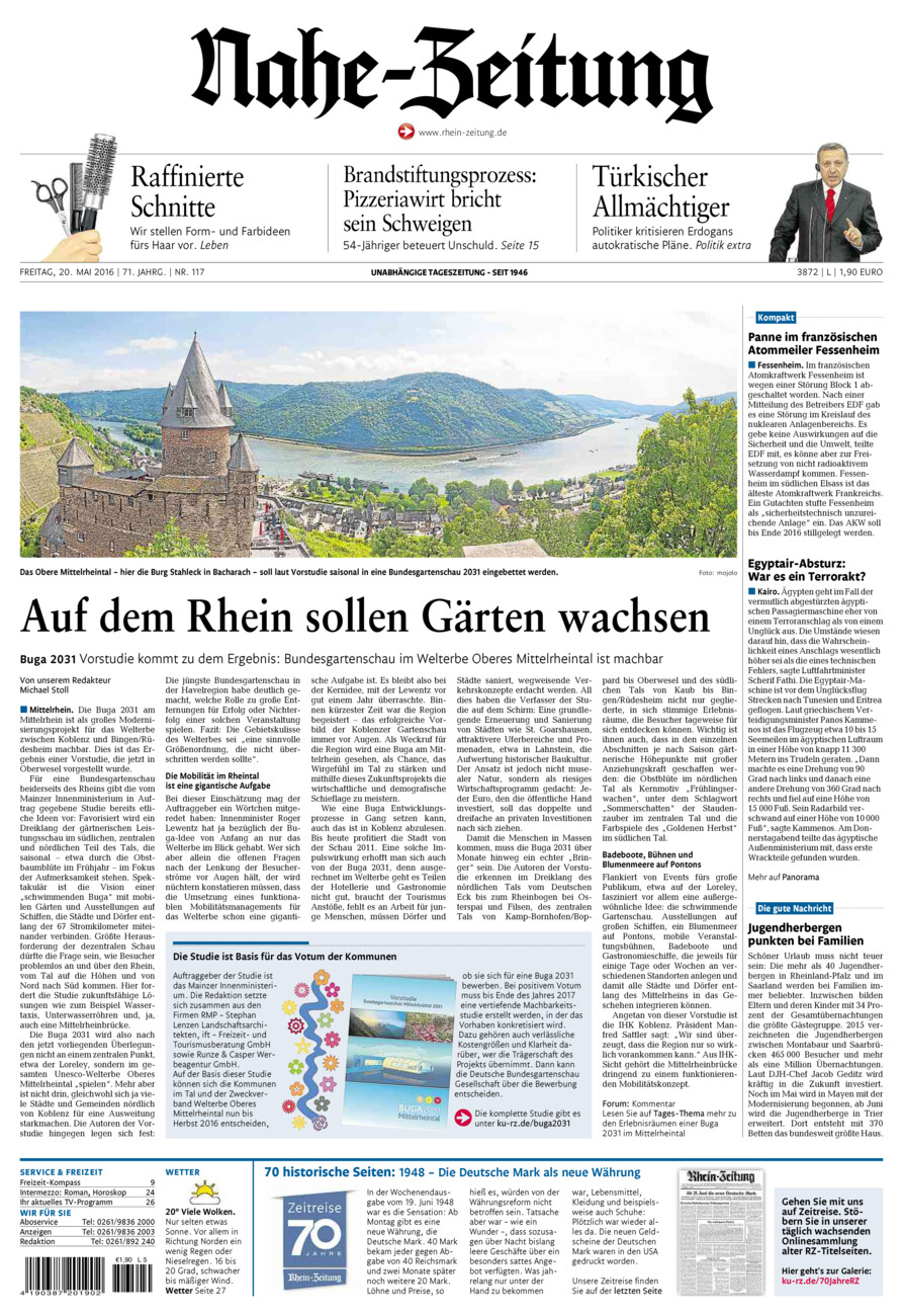 Nahe-Zeitung vom Freitag, 20.05.2016