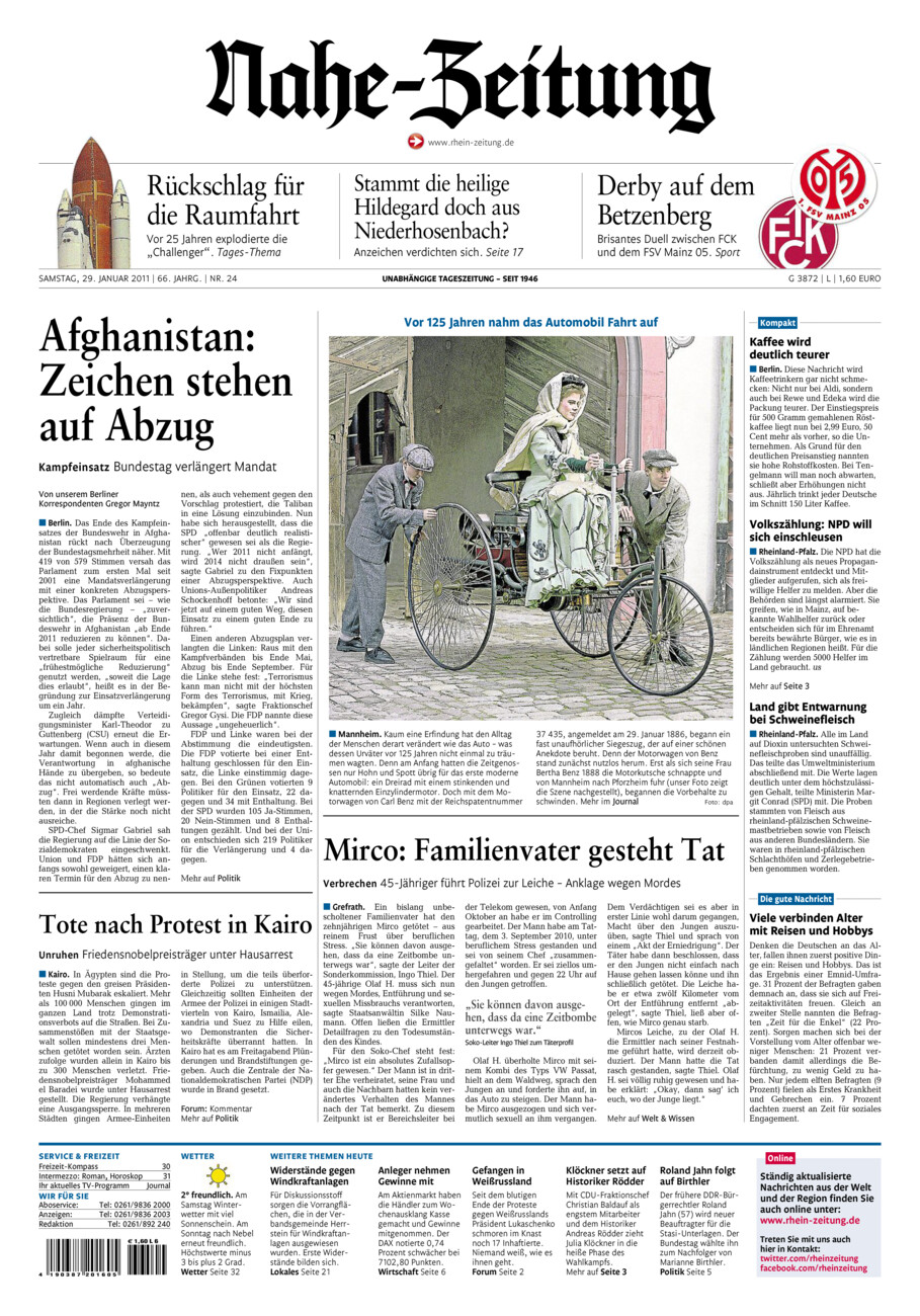 Nahe-Zeitung vom Samstag, 29.01.2011