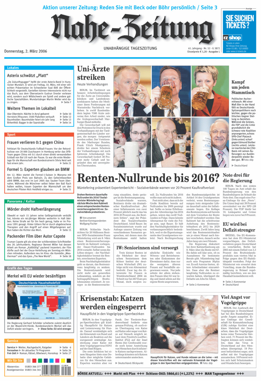 Nahe-Zeitung vom Donnerstag, 02.03.2006