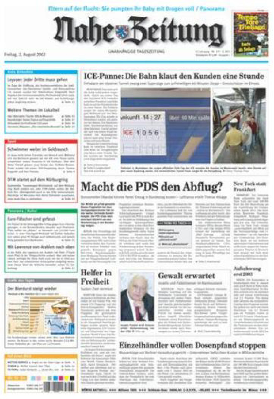 Nahe-Zeitung vom Freitag, 02.08.2002