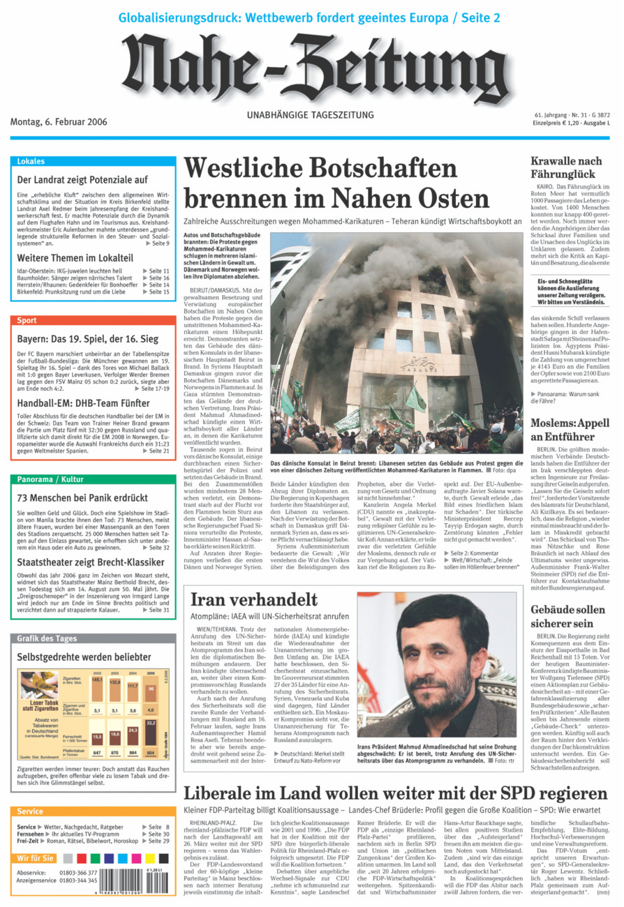 Nahe-Zeitung vom Montag, 06.02.2006