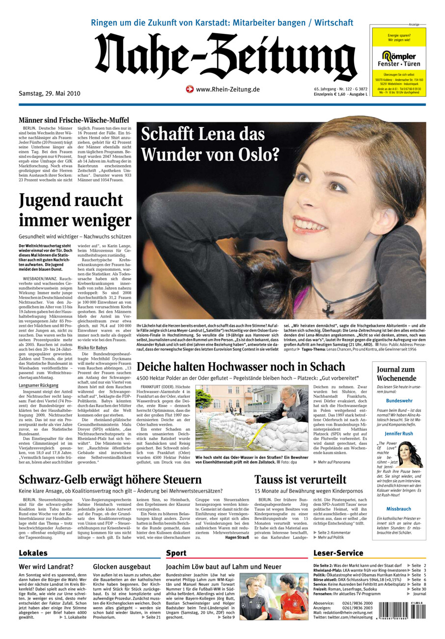 Nahe-Zeitung vom Samstag, 29.05.2010