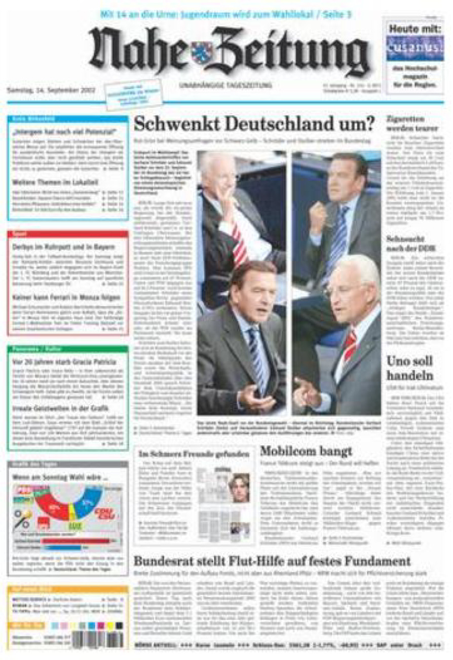 Nahe-Zeitung vom Samstag, 14.09.2002