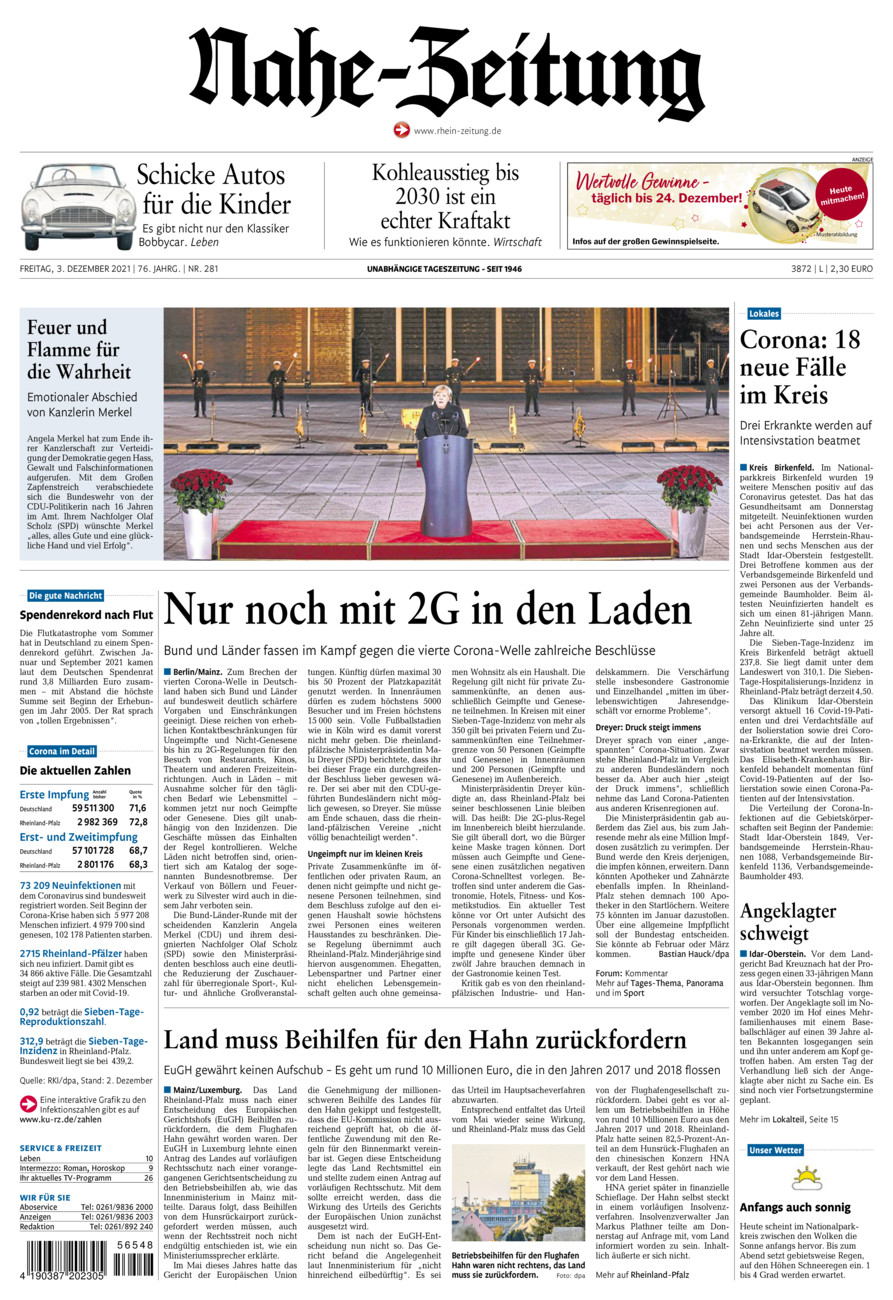 Nahe-Zeitung vom Freitag, 03.12.2021