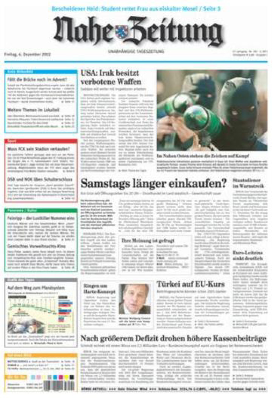 Nahe-Zeitung vom Freitag, 06.12.2002