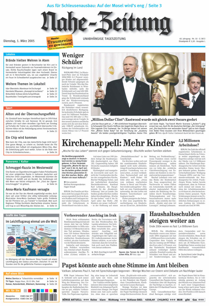 Nahe-Zeitung vom Dienstag, 01.03.2005