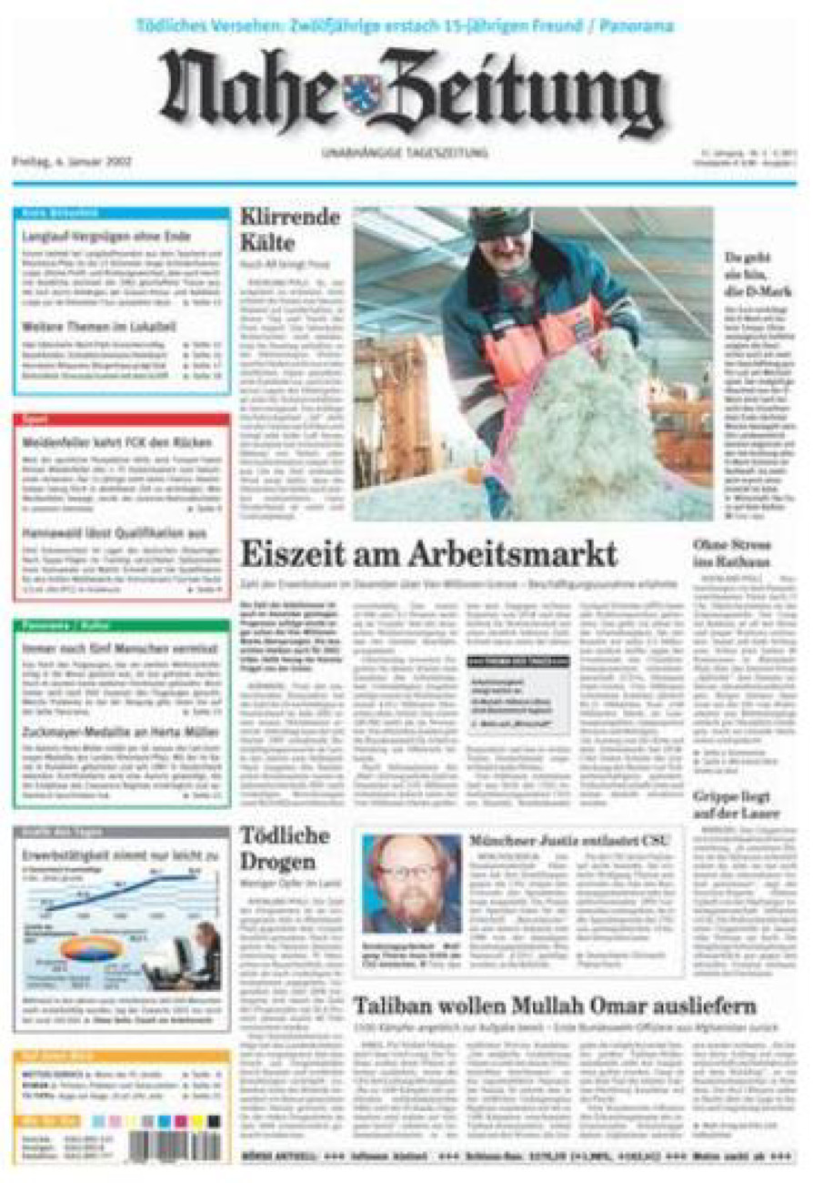Nahe-Zeitung vom Freitag, 04.01.2002