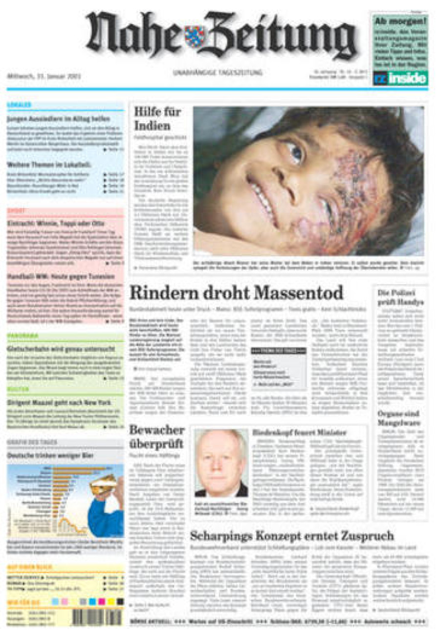 Nahe-Zeitung vom Mittwoch, 31.01.2001