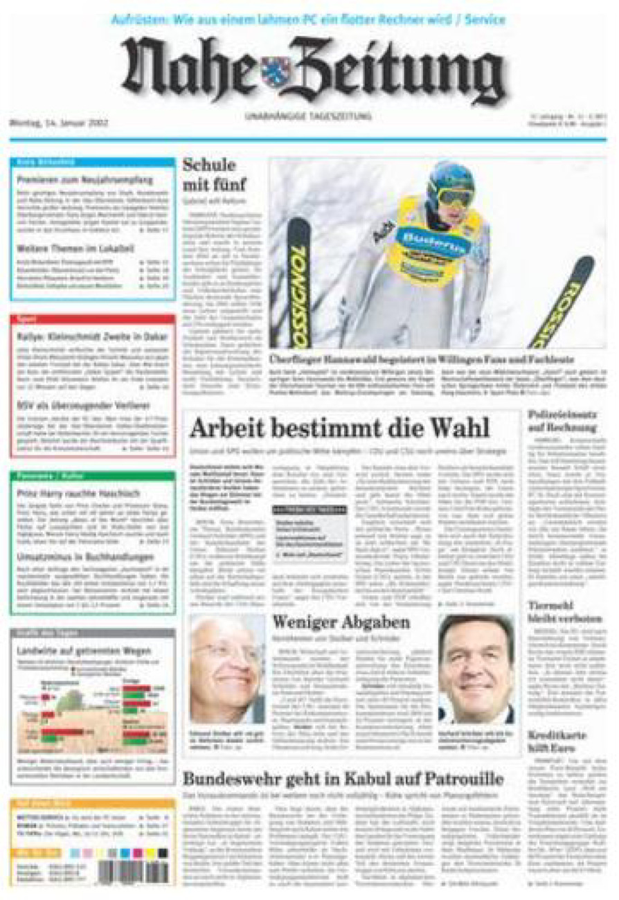 Nahe-Zeitung vom Montag, 14.01.2002
