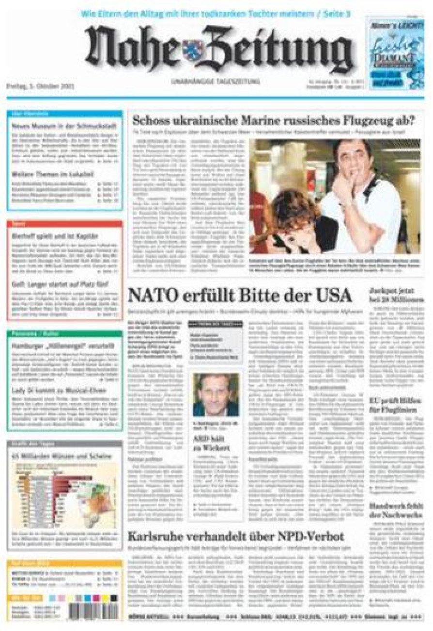 Nahe-Zeitung vom Freitag, 05.10.2001