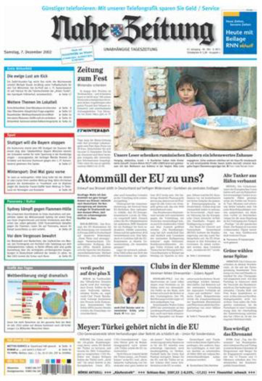 Nahe-Zeitung vom Samstag, 07.12.2002