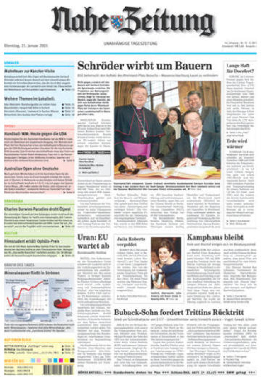 Nahe-Zeitung vom Dienstag, 23.01.2001