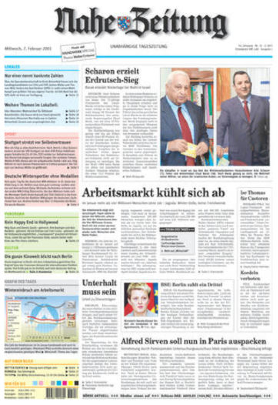 Nahe-Zeitung vom Mittwoch, 07.02.2001