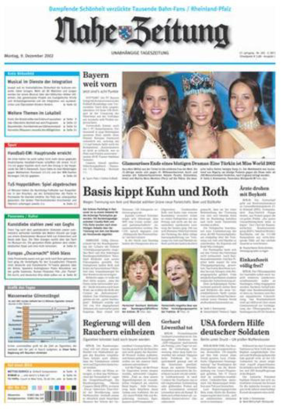Nahe-Zeitung vom Montag, 09.12.2002