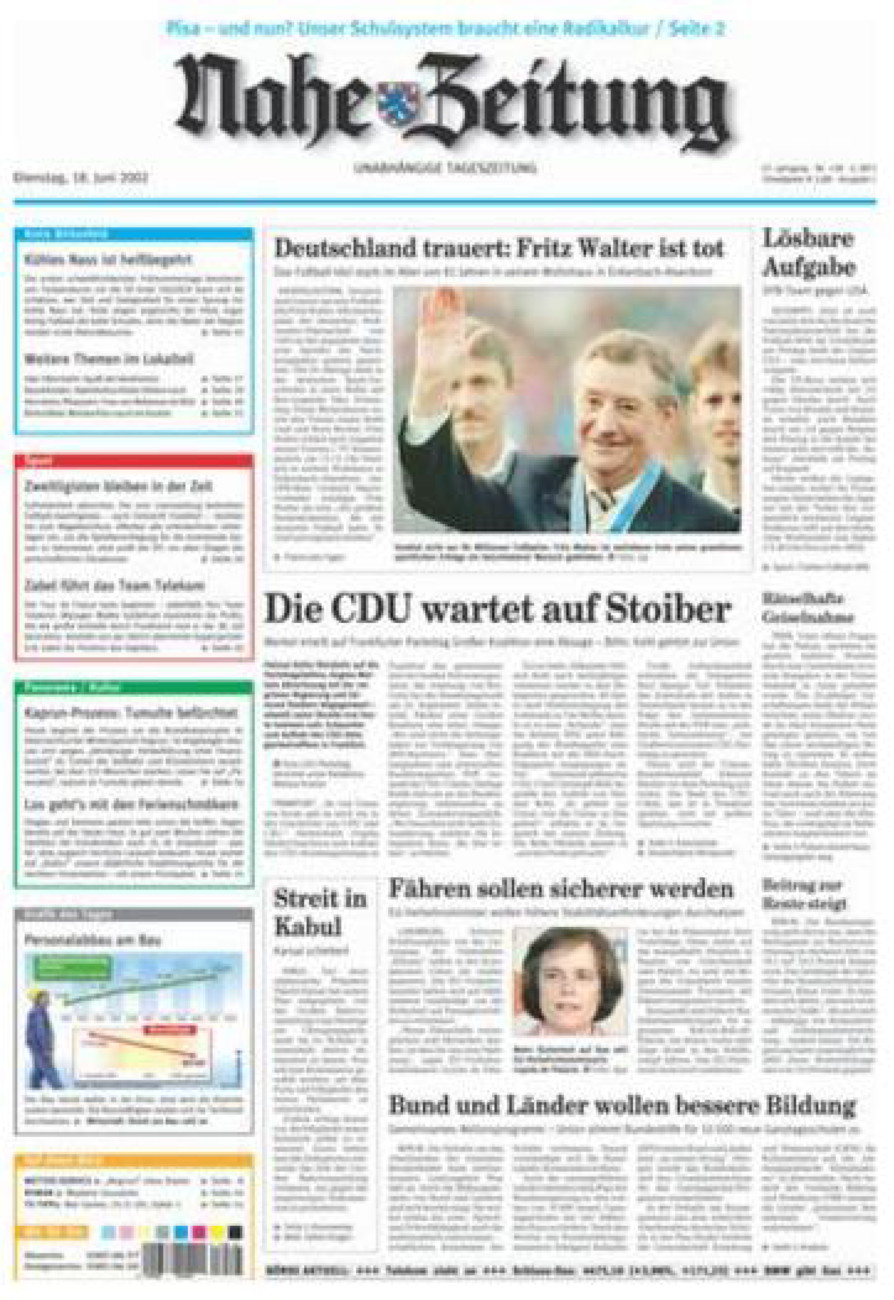 Nahe-Zeitung vom Dienstag, 18.06.2002
