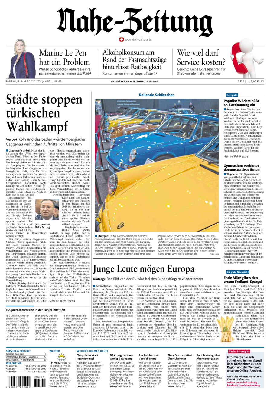 Nahe-Zeitung vom Freitag, 03.03.2017