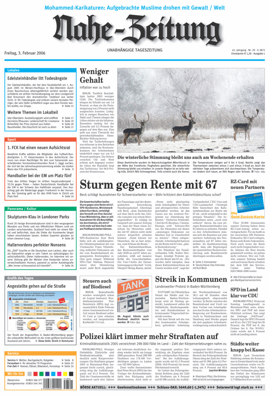 Nahe-Zeitung vom Freitag, 03.02.2006