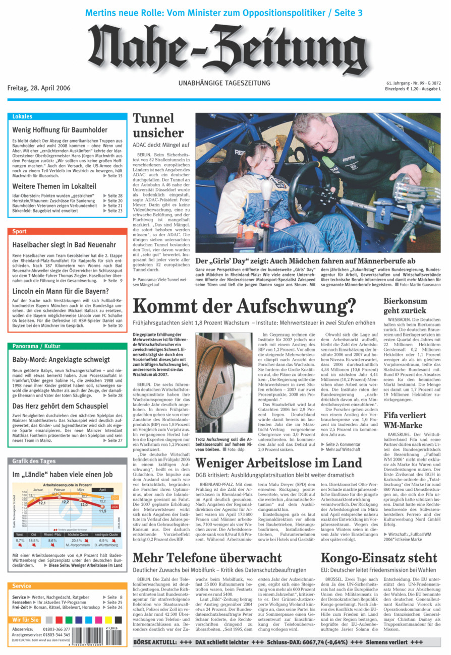 Nahe-Zeitung vom Freitag, 28.04.2006