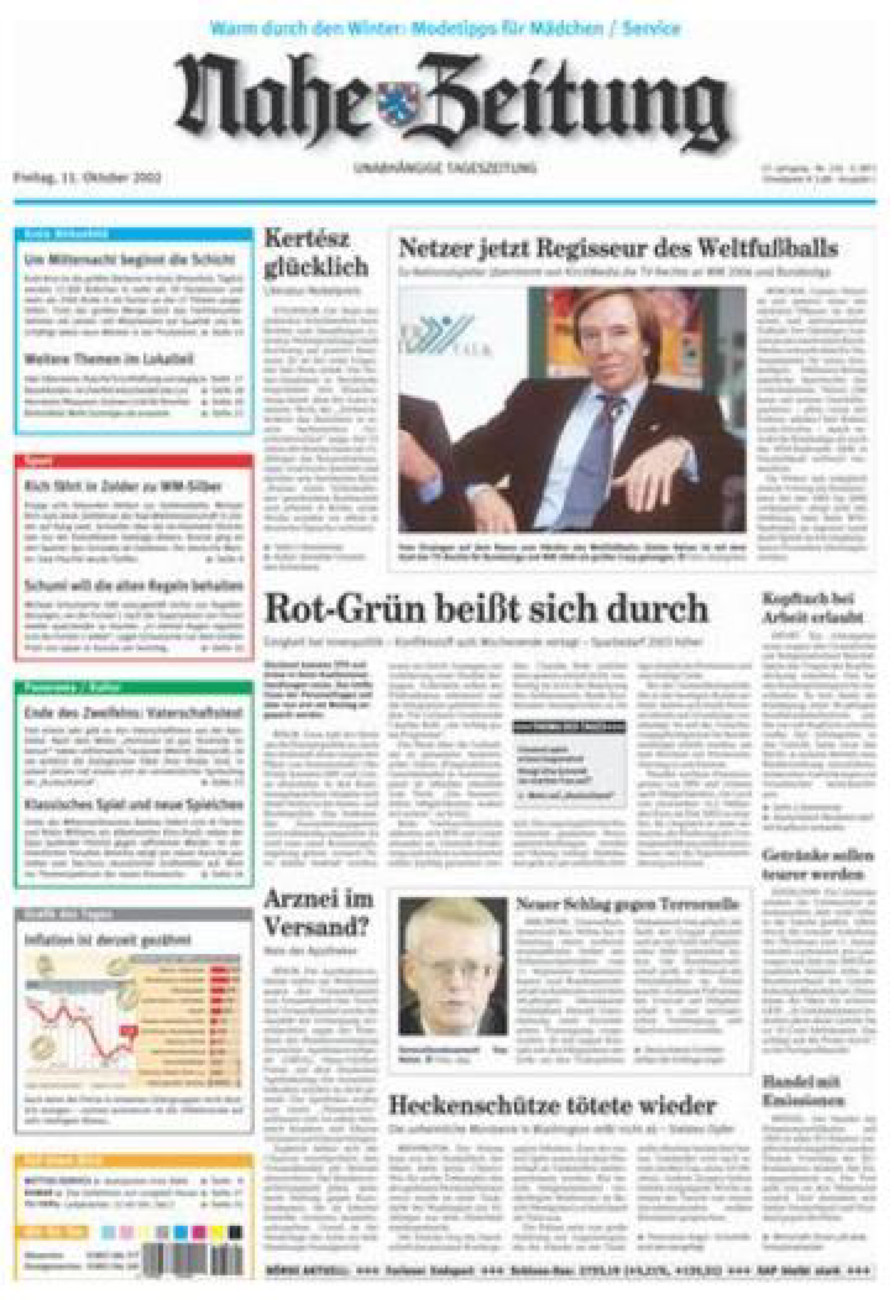 Nahe-Zeitung vom Freitag, 11.10.2002