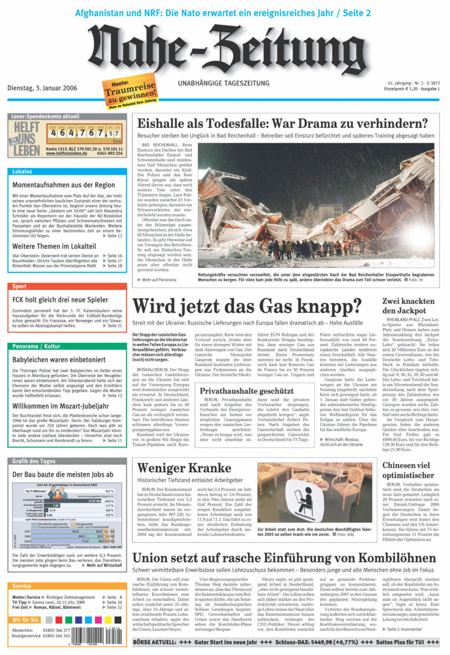 Nahe-Zeitung vom Dienstag, 03.01.2006