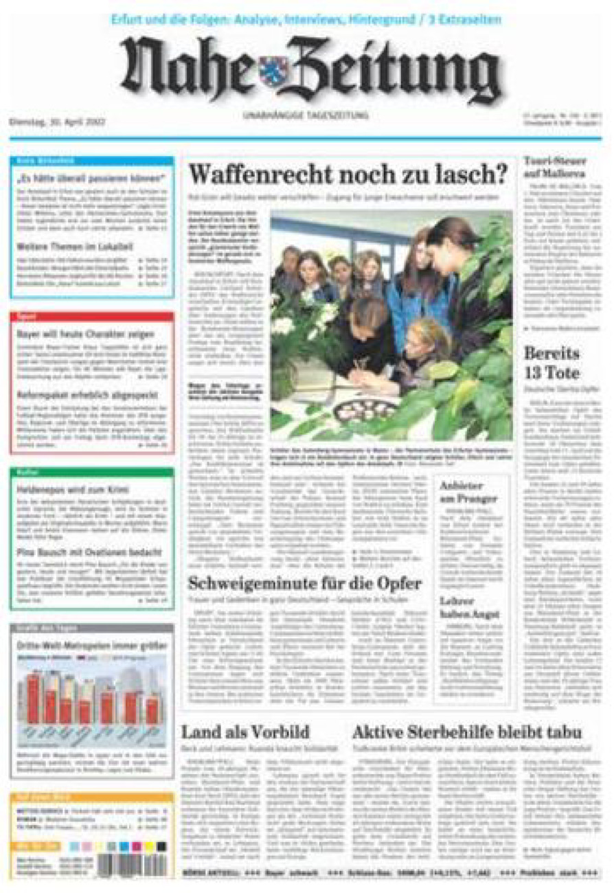 Nahe-Zeitung vom Dienstag, 30.04.2002