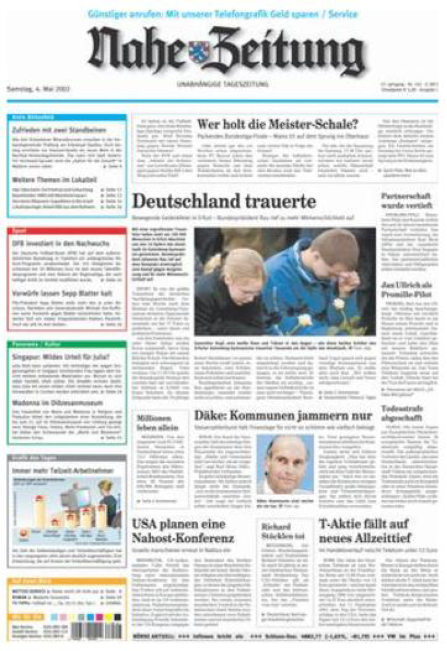 Nahe-Zeitung vom Samstag, 04.05.2002