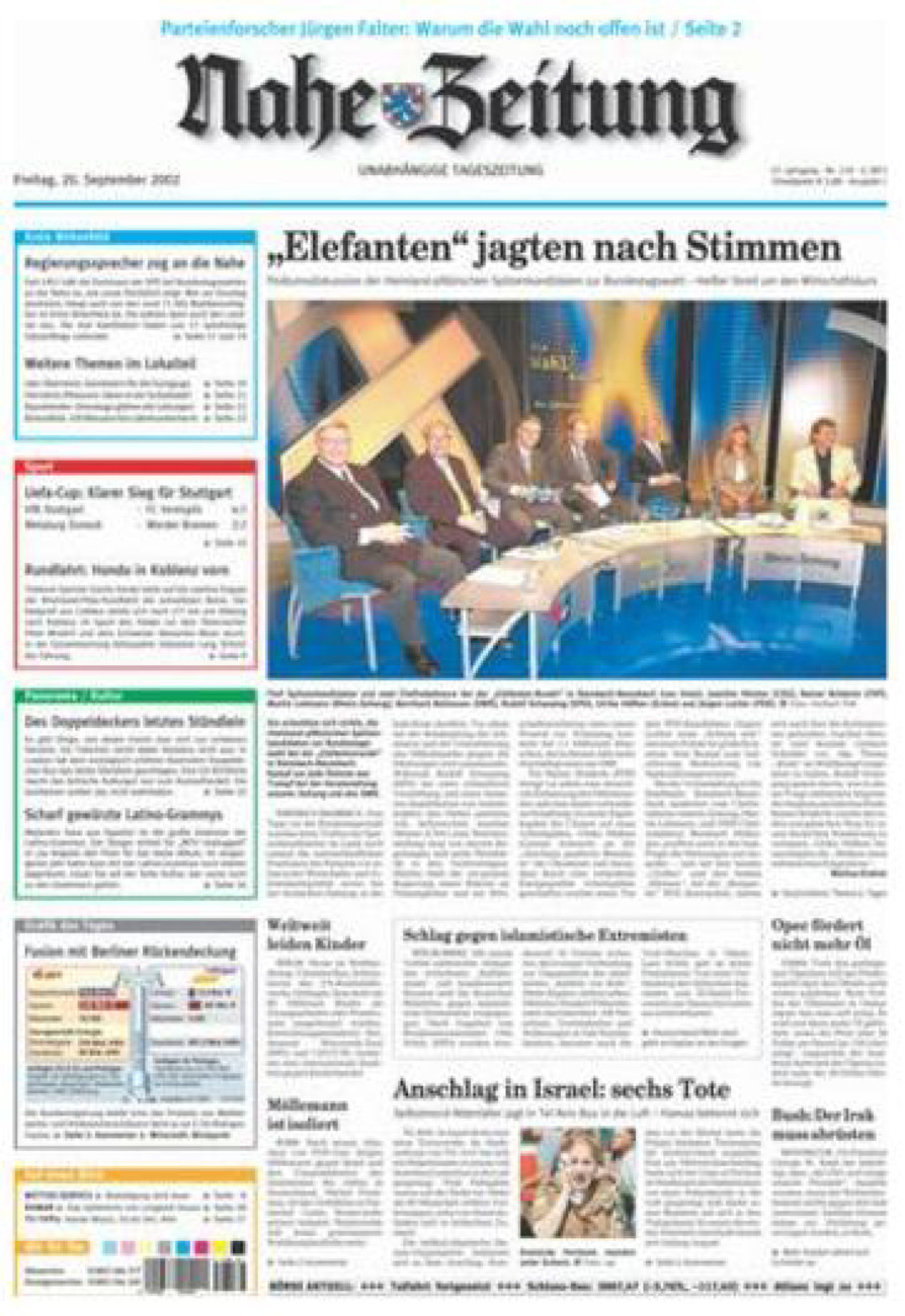 Nahe-Zeitung vom Freitag, 20.09.2002