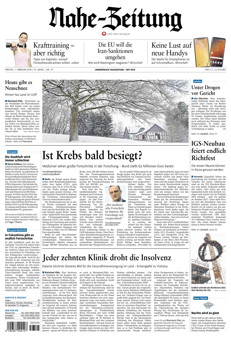 Nahe-Zeitung vom Freitag, 01.02.2019