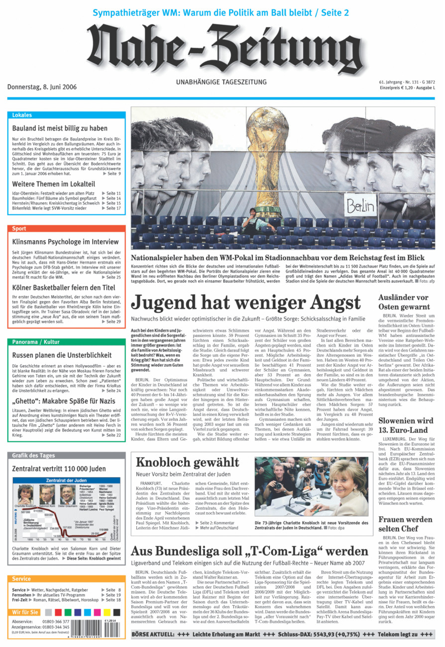 Nahe-Zeitung vom Donnerstag, 08.06.2006
