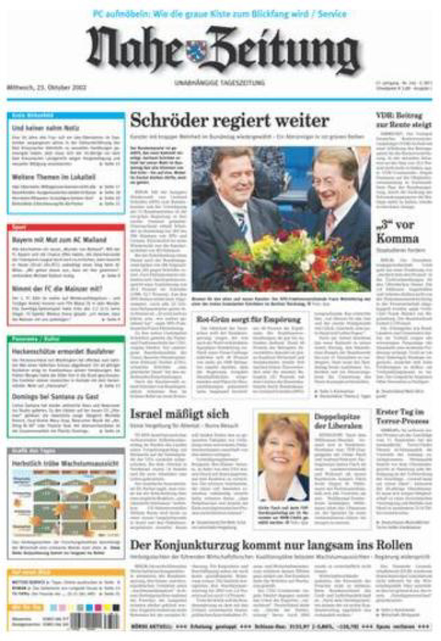 Nahe-Zeitung vom Mittwoch, 23.10.2002