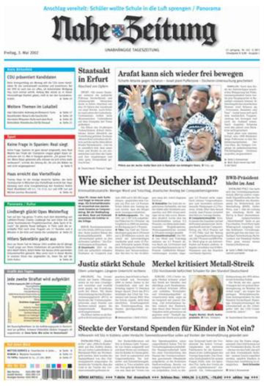 Nahe-Zeitung vom Freitag, 03.05.2002