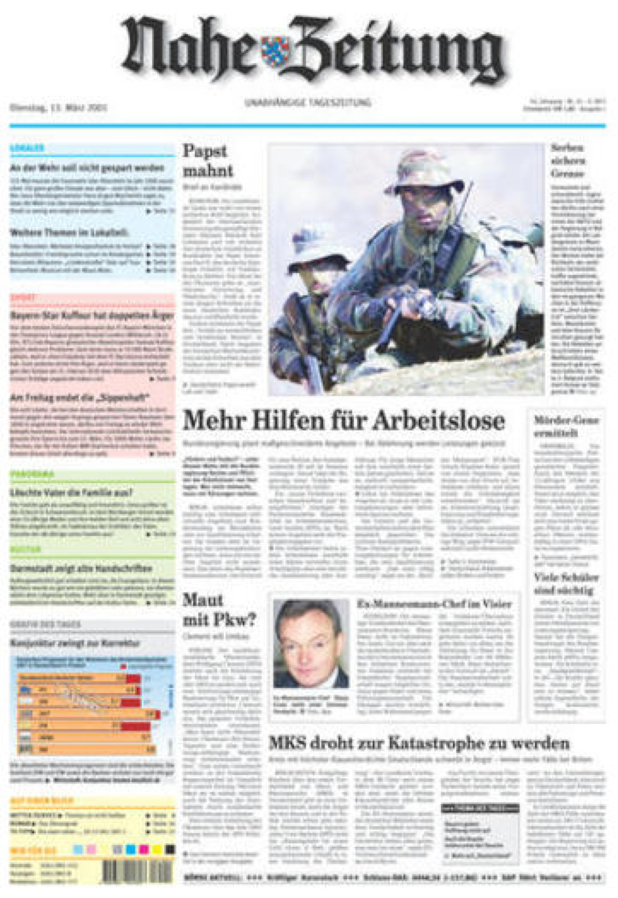 Nahe-Zeitung vom Dienstag, 13.03.2001
