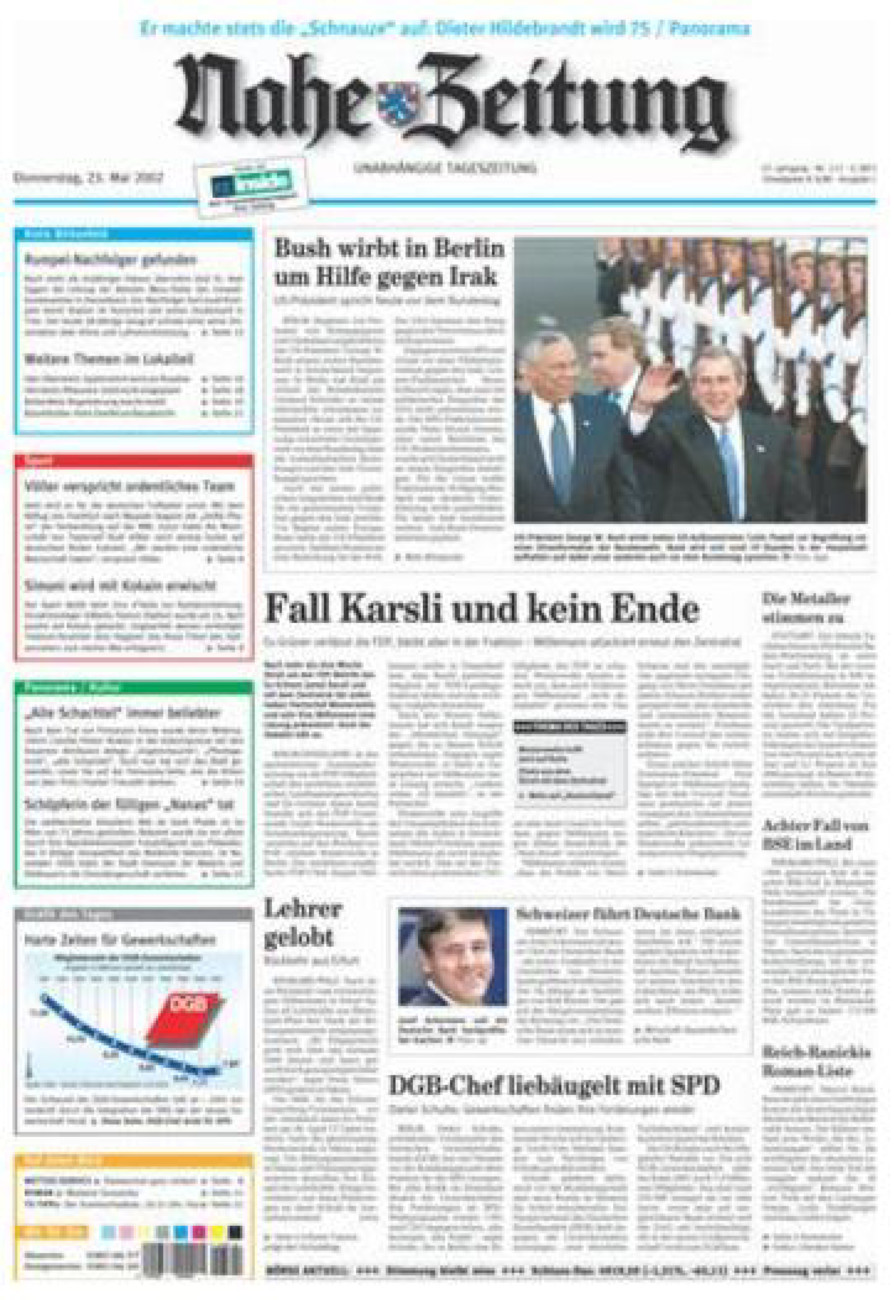 Nahe-Zeitung vom Donnerstag, 23.05.2002