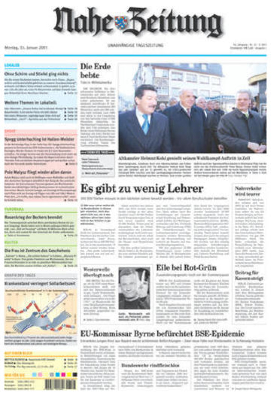 Nahe-Zeitung vom Montag, 15.01.2001