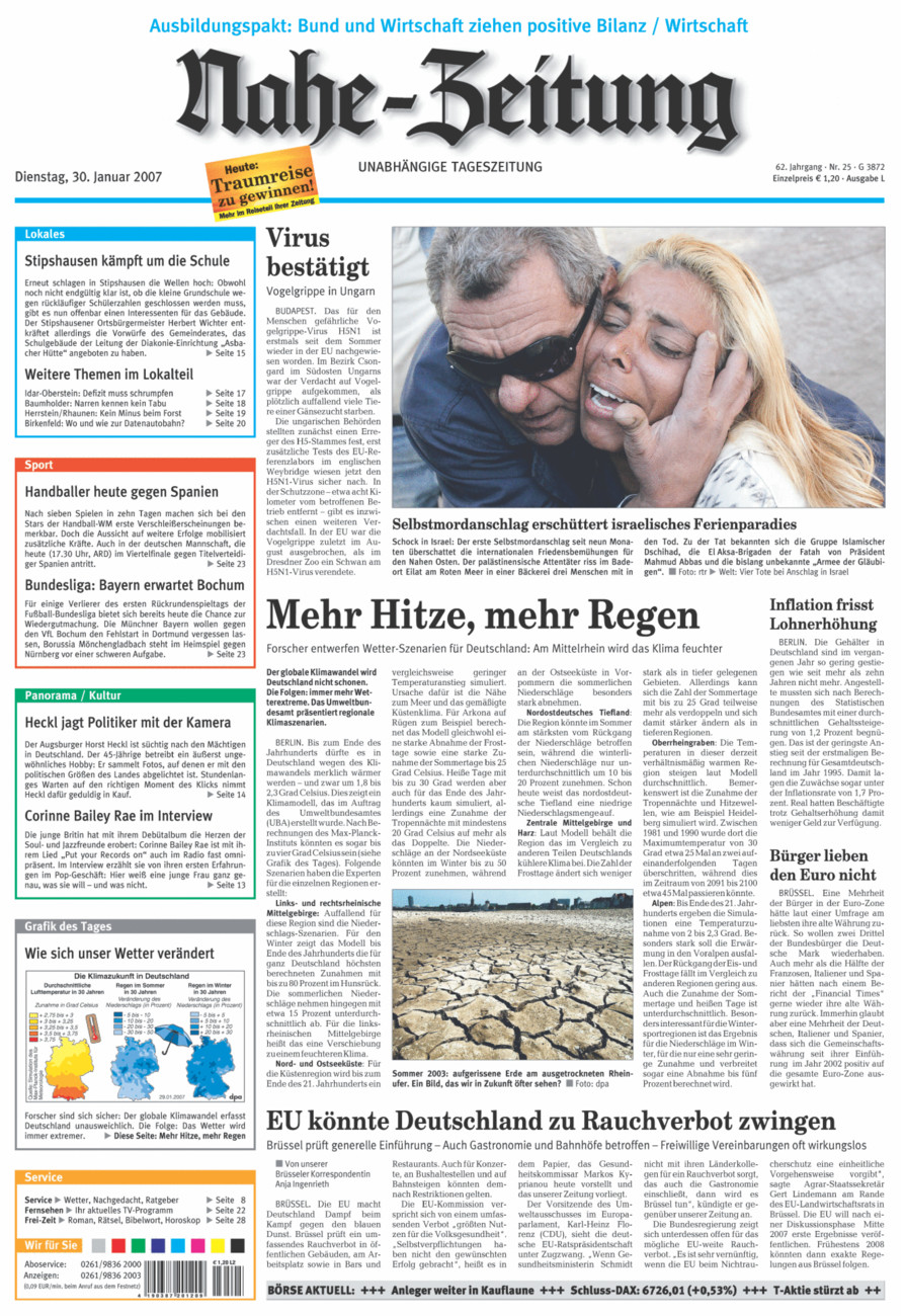 Nahe-Zeitung vom Dienstag, 30.01.2007