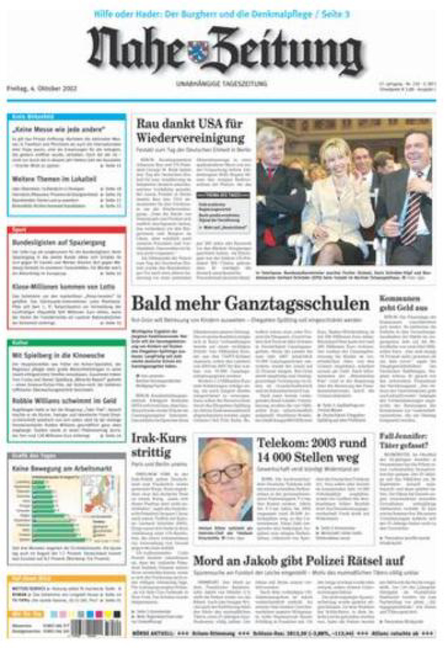 Nahe-Zeitung vom Freitag, 04.10.2002