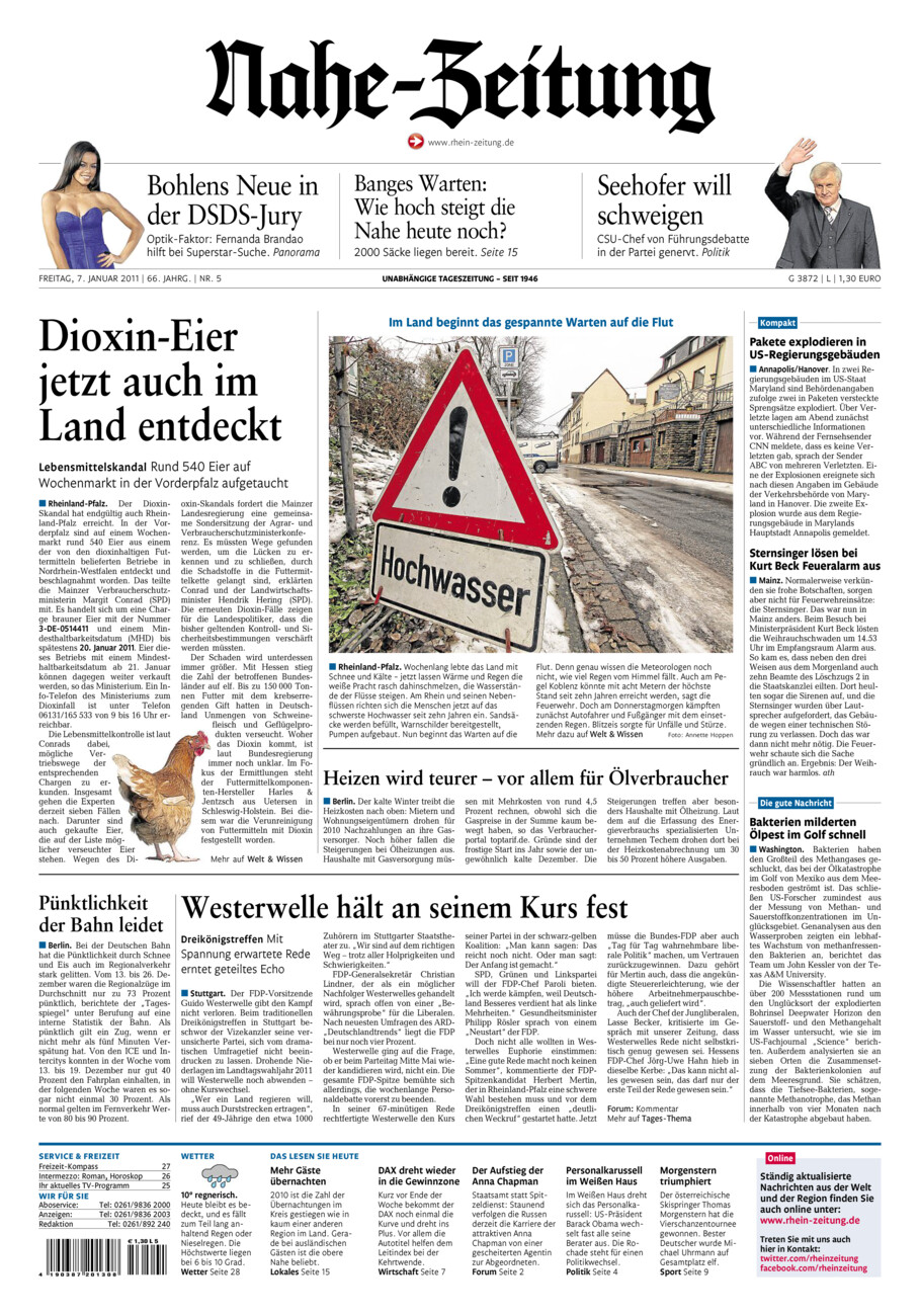 Nahe-Zeitung vom Freitag, 07.01.2011