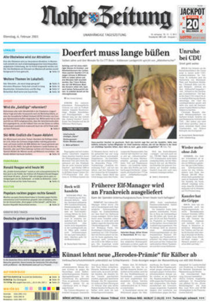 Nahe-Zeitung vom Dienstag, 06.02.2001