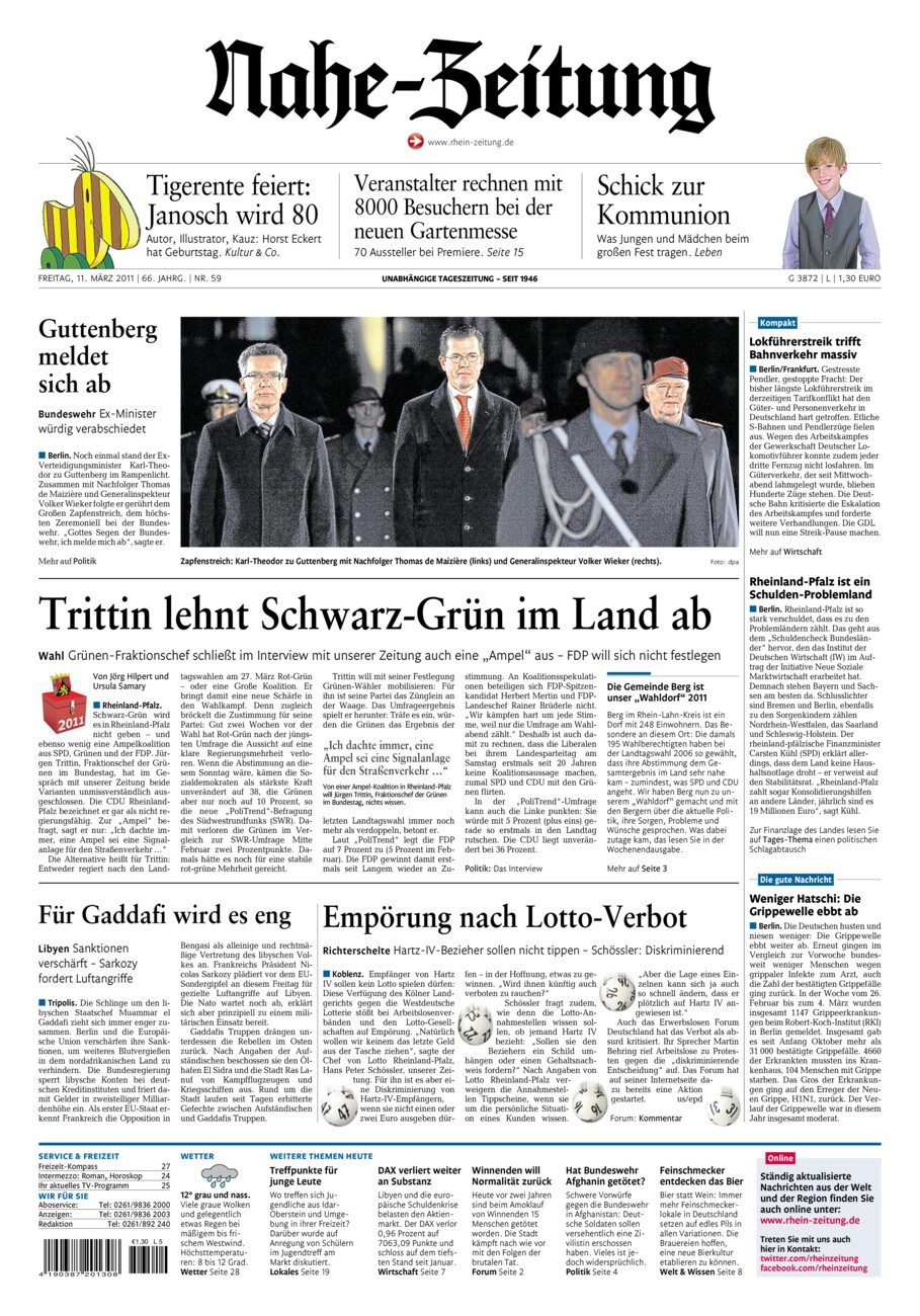 Nahe-Zeitung vom Freitag, 11.03.2011