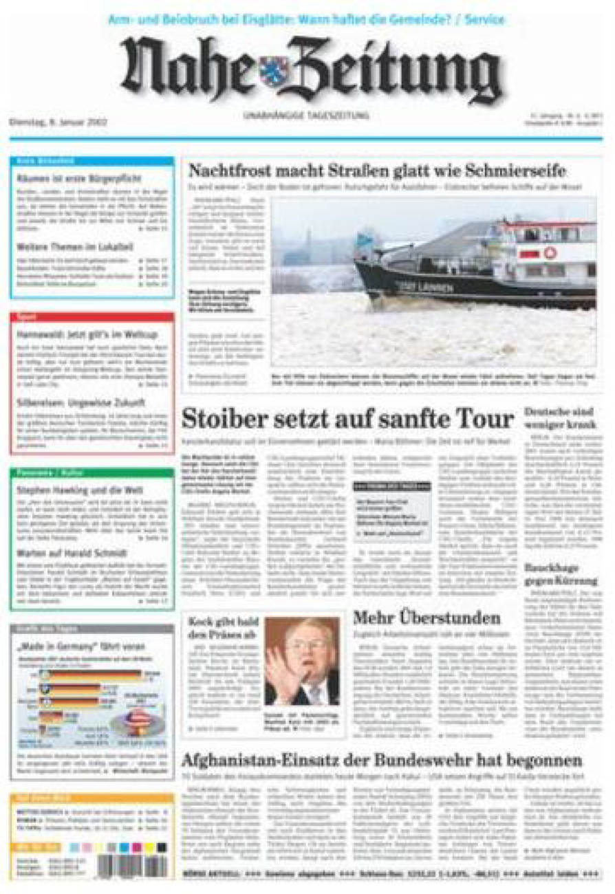 Nahe-Zeitung vom Dienstag, 08.01.2002
