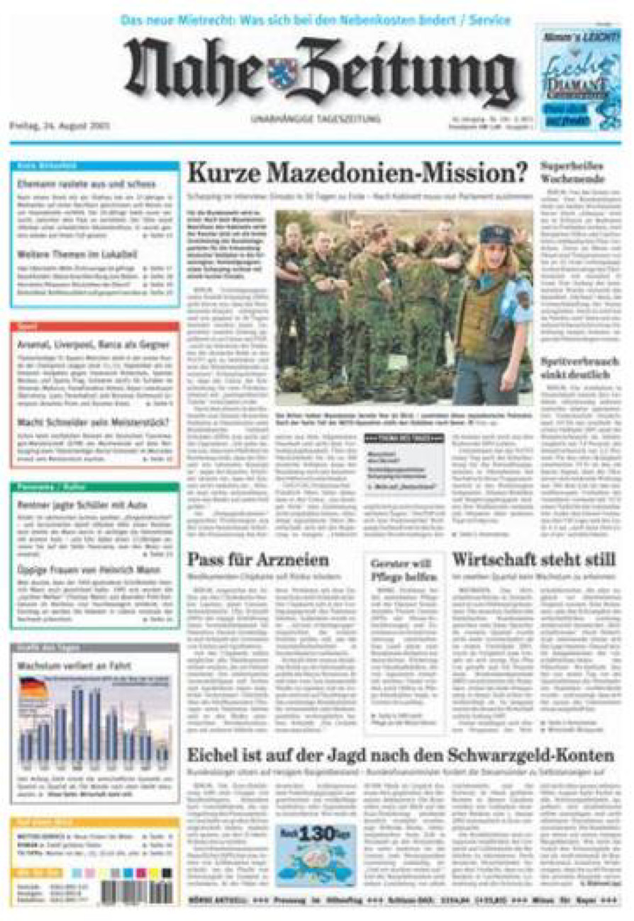 Nahe-Zeitung vom Freitag, 24.08.2001