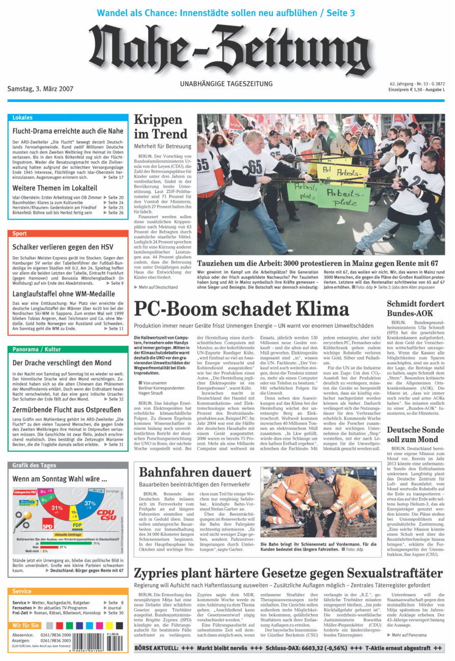 Nahe-Zeitung vom Samstag, 03.03.2007