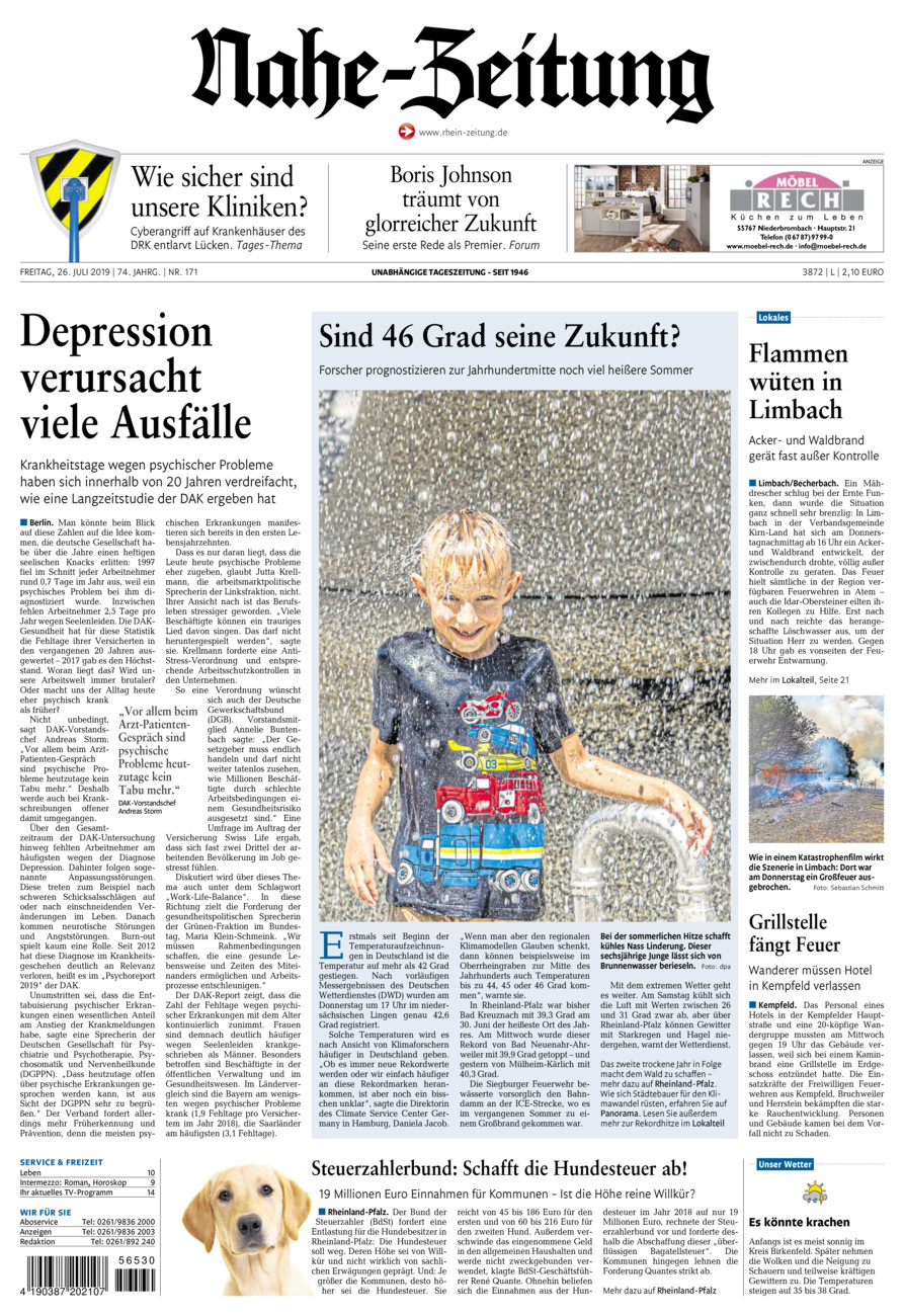 Nahe-Zeitung vom Freitag, 26.07.2019