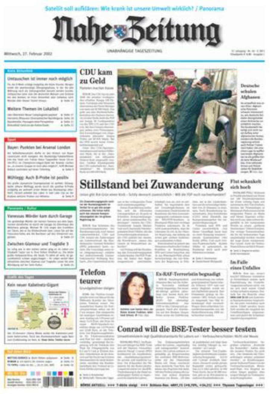 Nahe-Zeitung vom Mittwoch, 27.02.2002