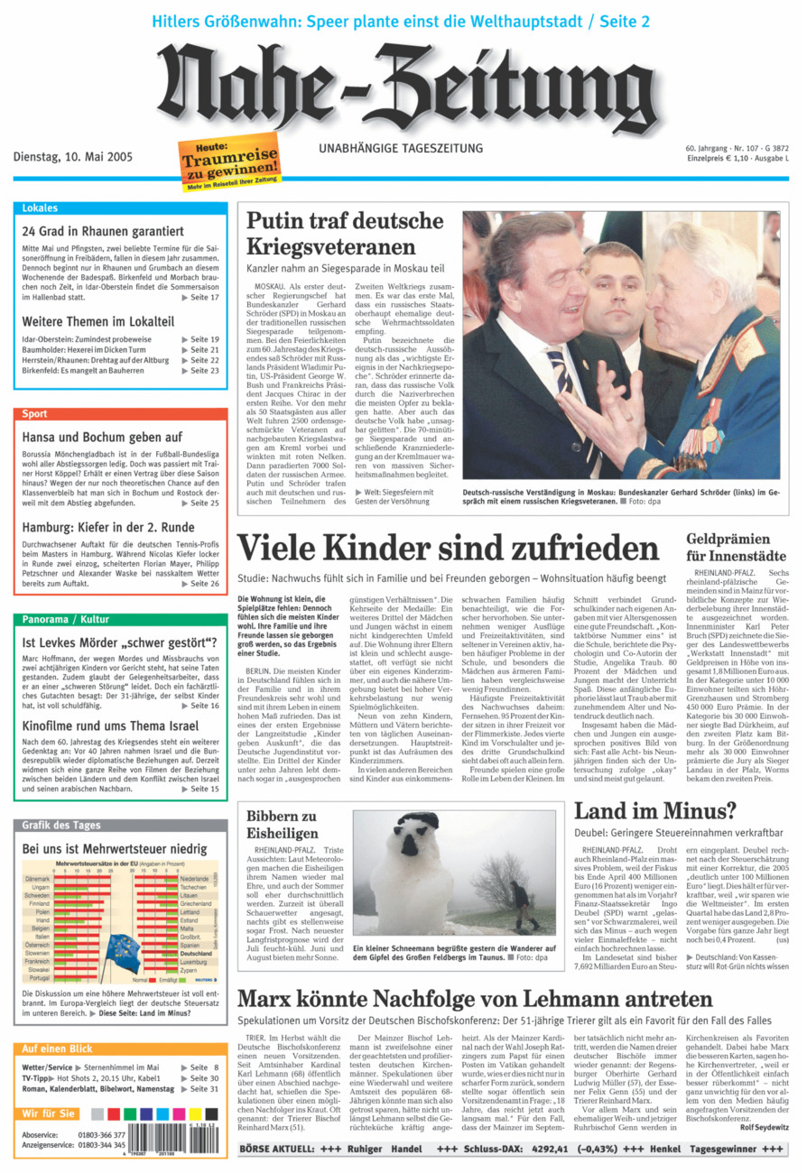Nahe-Zeitung vom Dienstag, 10.05.2005