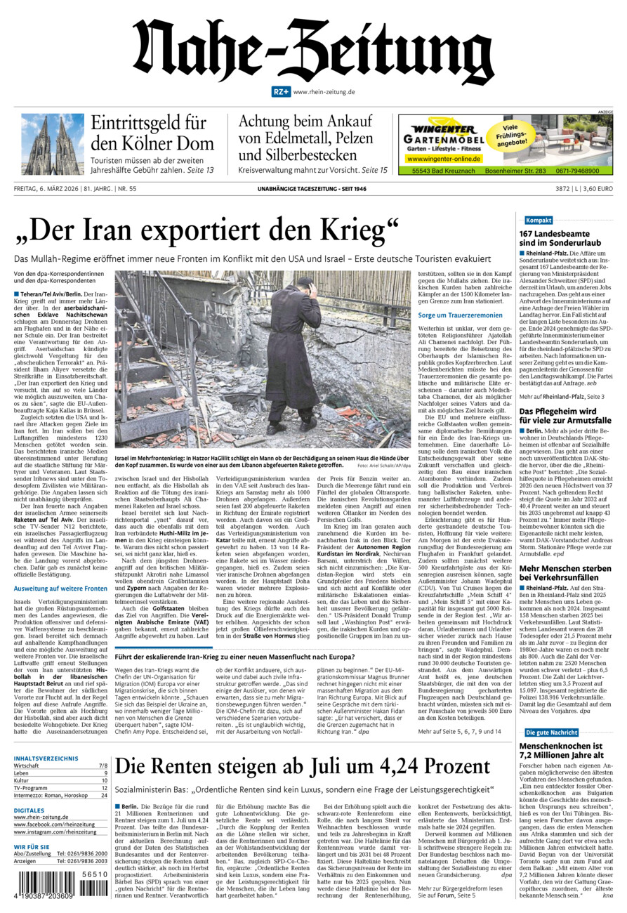 Nahe-Zeitung vom Freitag, 06.03.2026
