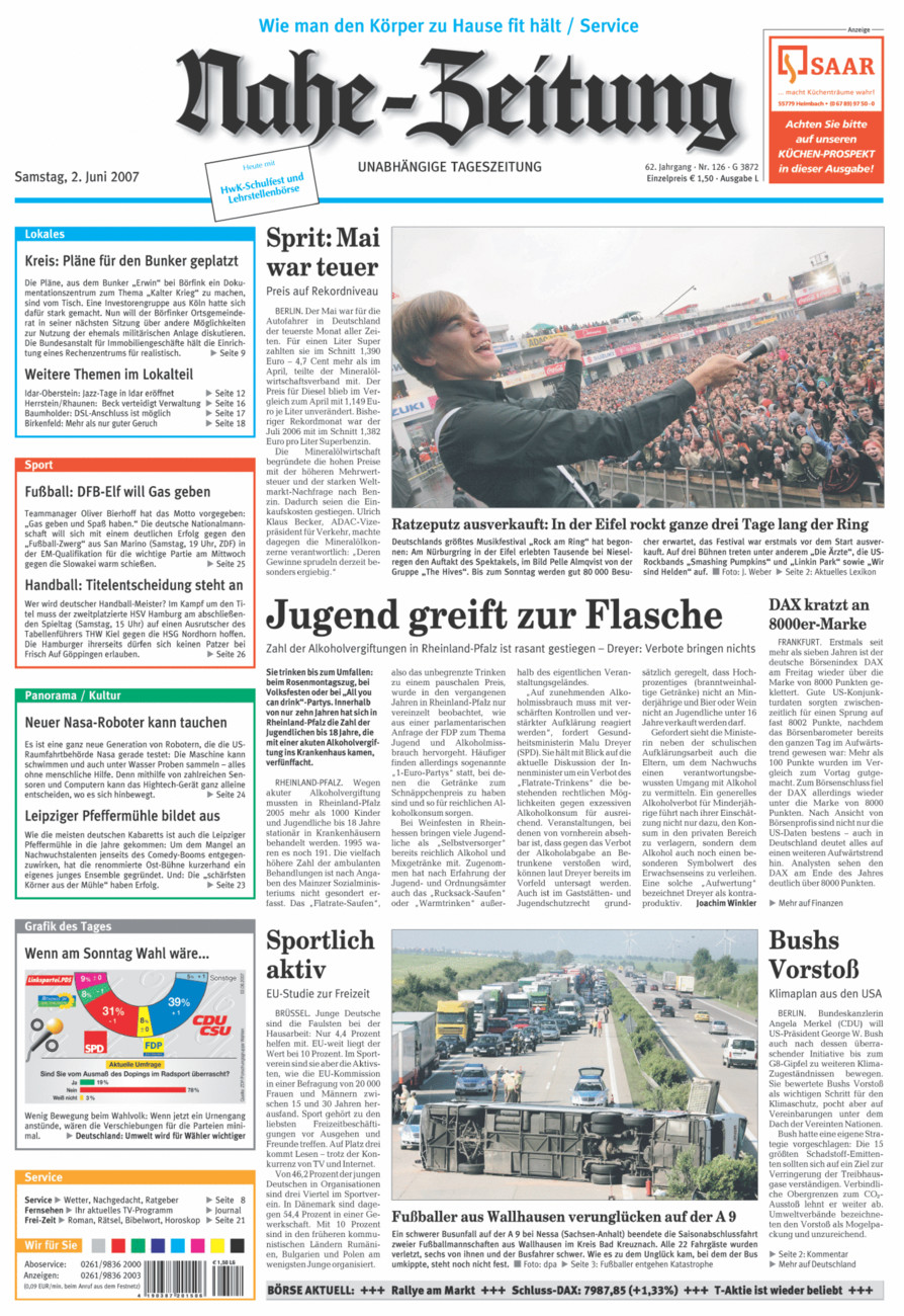Nahe-Zeitung vom Samstag, 02.06.2007
