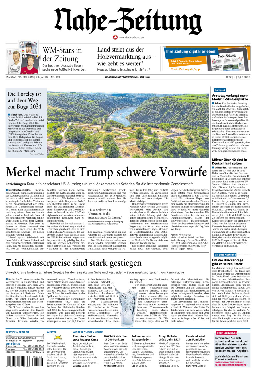 Nahe-Zeitung vom Samstag, 12.05.2018
